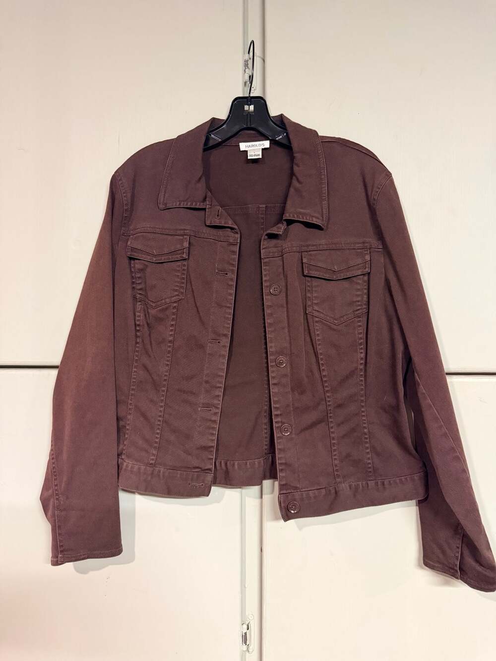 Harold's Women's Brown Cotton-Spandex Denim Jacket